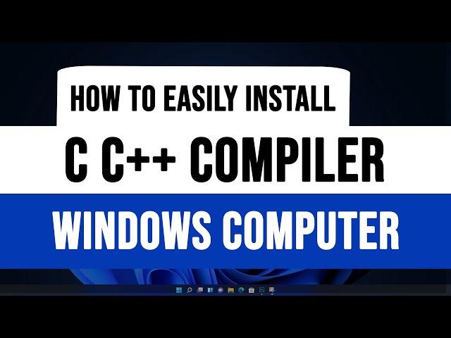 How to Install C C++ Compiler / Tool set  ( gcc g++ gdb ) Easily in Windows Computer