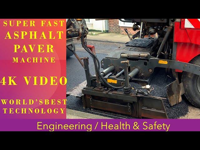 Super fast Asphalt Tarmac Paver/Road laying process with the World's best technology/4K video