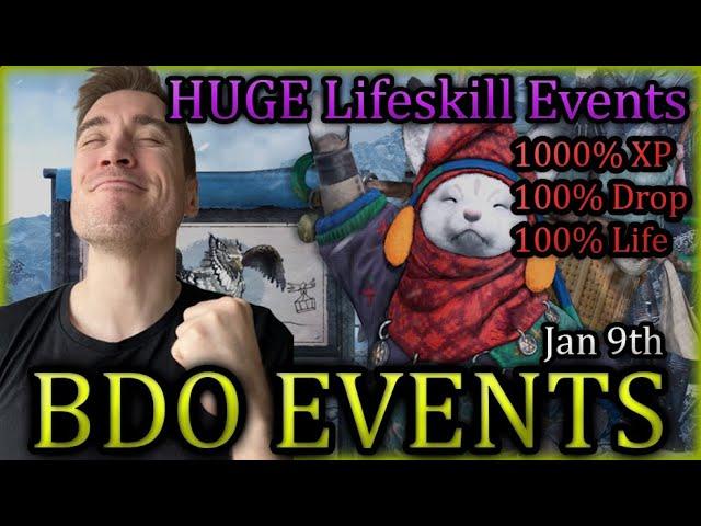 100% Drop Event & 100% Life Exp +More BIG Lifeskilling Events | BDO Events