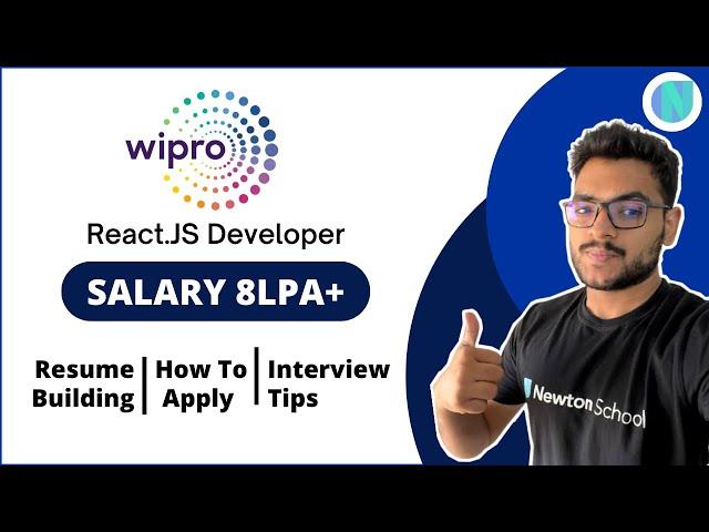 Wipro Hiring For React.JS Developer (Freshers & Experienced)  | Salary 8 LPA+