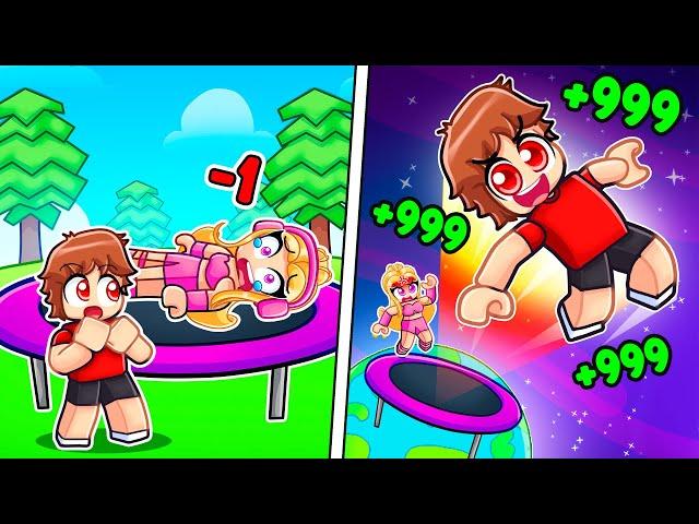 Roblox Trampoline Simulator With MY CRAZY FAN GIRLS...