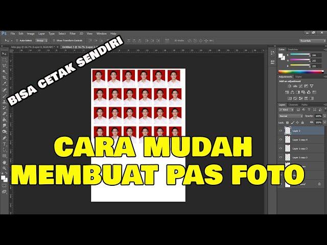 CARA MUDAH CETAK FOTO 3X4 DI PHOTOSHOP