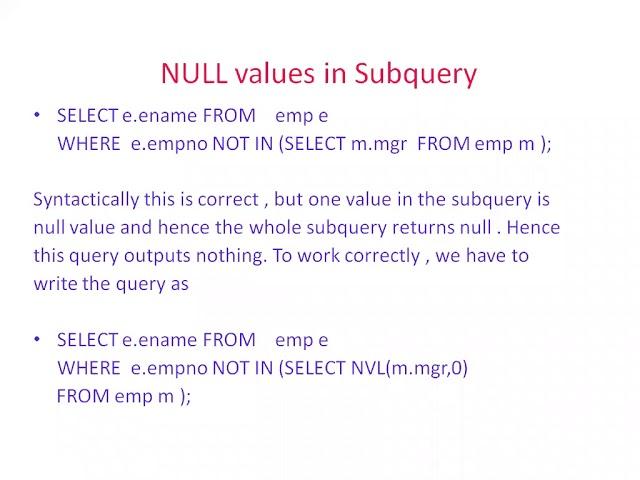 Oracle DB- Subqueries, EXISTS, WiTH Operator