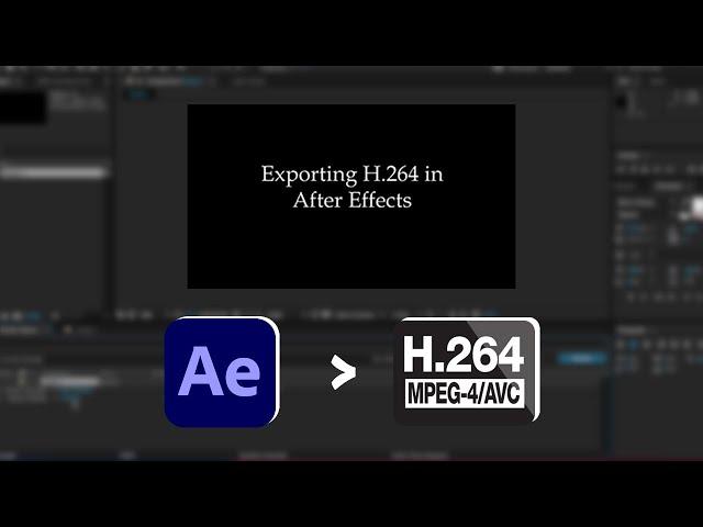 How to make H.264 and Transparent background in After Effects Quickly !