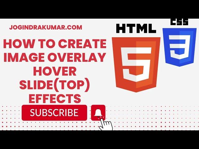 How to create image overlay hover slide effects(top)|Html & CSS Tutorial #html #css #hover #effects