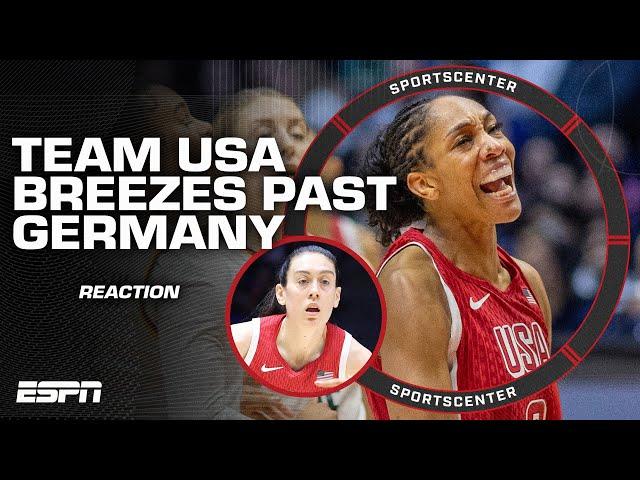 A'ja Wilson & Breanna Stewart GET IT DONE, Team USA beats Germany  Rebecca Lobo reacts | SC