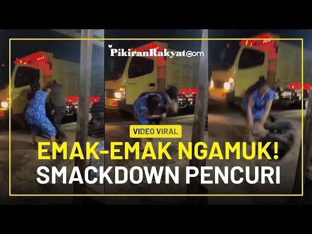 Video Viral! Emak-emak Mengerikan, Banting dan Smackdown Seorang Pria, Warganet: Jurus Maut