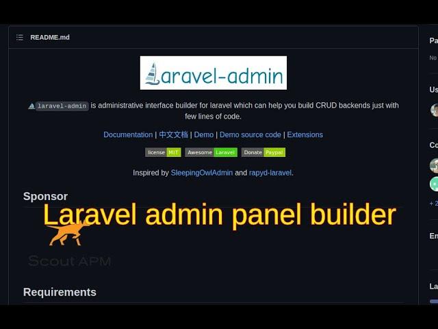 Laravel Admin Panel Builder // Quick Admin Panels #laravel