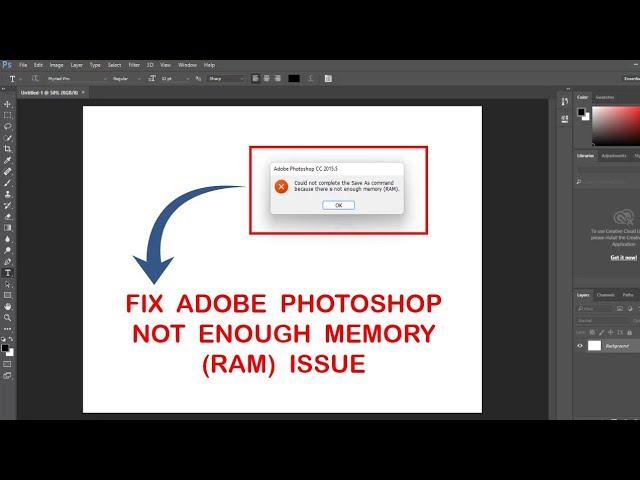 How to fix Adobe Photoshop there is not enough memory ram issue 2021 Guide