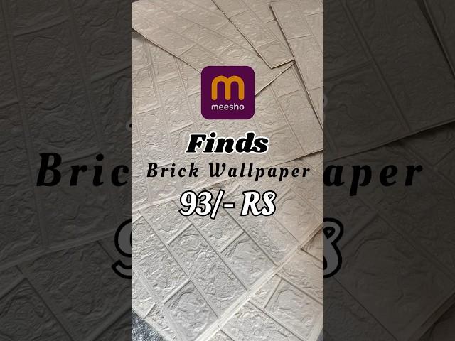 BEST FINDS FROM MEESHO UNDER 93/- RS| 🫶BRICK WALLPAPER #wallpaper #bestfinds #meesho #meeshohaul