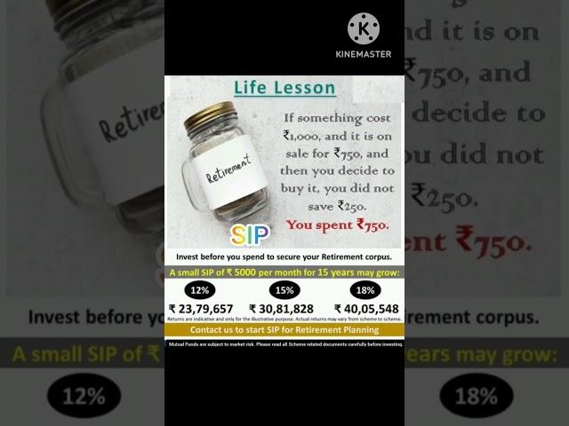 Life Lesson|Retirement Corpus|Pension|SIP