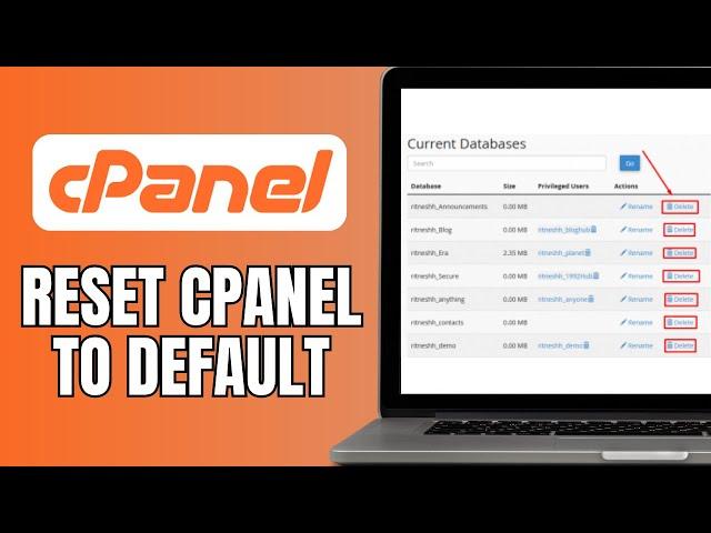 How To Reset cPanel To Default