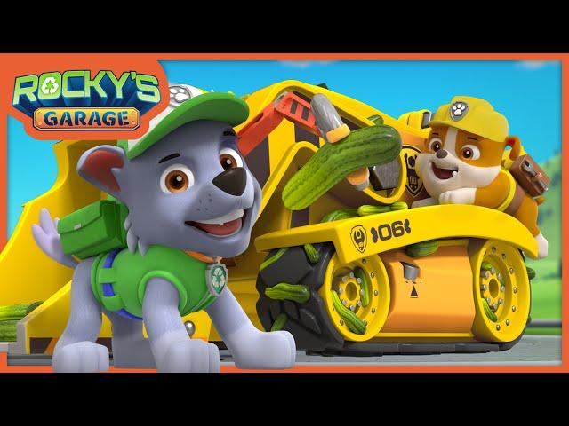 Rubble's Bulldozer is in a Pickle! - Rocky's Garage - PAW Patrol Cartoons for Kids