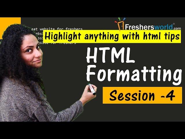 Learn UI/UX Development – Session 4 II HTML Formatting