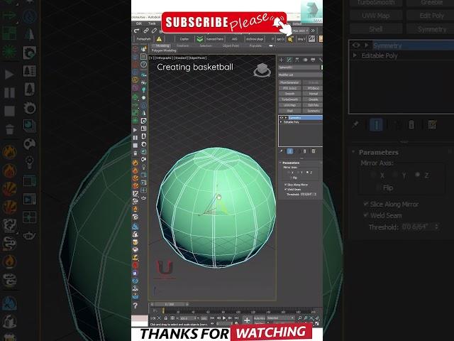 Create basketball #3dsmax #shortsfeed #shortsvideo #viral #ytstudio