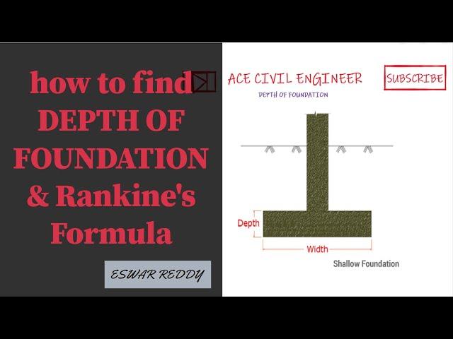 HOW TO FIND DEPTH OF FOUNDATION | GEOTECHNICAL ENGINEERING | CIVIL ENGINEERING