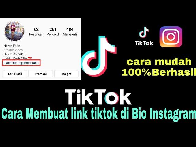 Cara Membuat Link tiktok di Bio Instagram - Tutorial tiktok