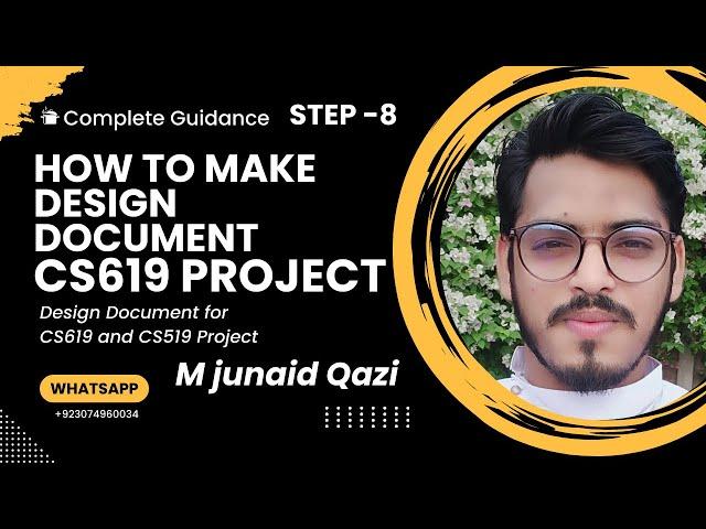 How to Make Design Document of CS619 | STEP 8 | Complete Design document by M junaid  Qazi