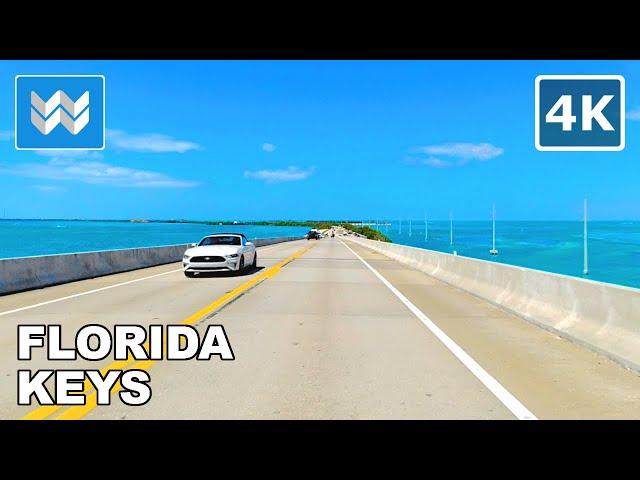 [4K] Florida Keys USA Scenic Driving Tour - Islamorada to Key West via A1A Highway Road Trip