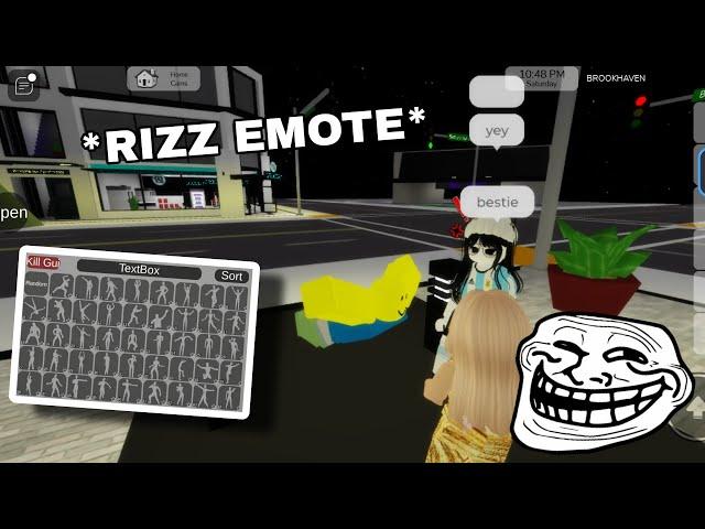 *NEW* Brookhaven Trolling Rizz Emotes Script Hack | RIZZLER  Fluxus,Hydrogen,Delta, Arceus X Mobile