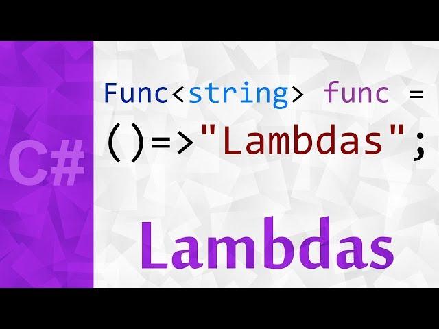 Lambda Expressions in C#  Anonymous Methods and Lambda Expressions in C#