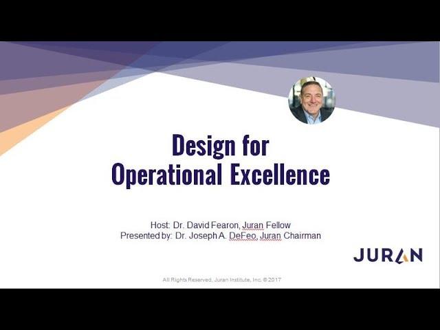 Design for Operational Excellence