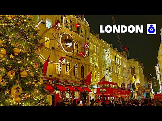 London Christmas Walk 2024  London’s WEST END Christmas Lights Tour | Central London Walking Tour