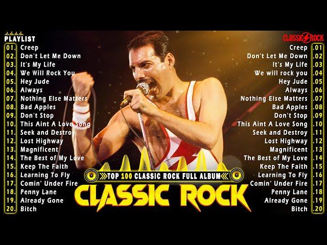 Queen, ACDC, Bon Jovi, Scorpions, Guns N Roses, Aerosmith - Best Classic Rock Songs 80's 90's