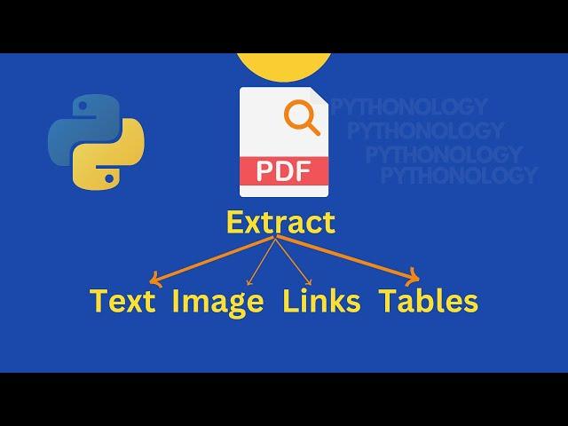 Extract text, links, images, tables from Pdf with Python | PyMuPDF, PyPdf, PdfPlumber tutorial