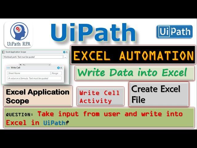 Write Cell Activity UiPath | Write Data to Excel File UiPath