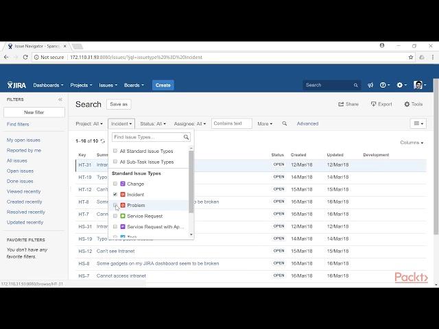 Jira 7 Essentials: Using Issue Navigator and Basic Search|packtpub.com