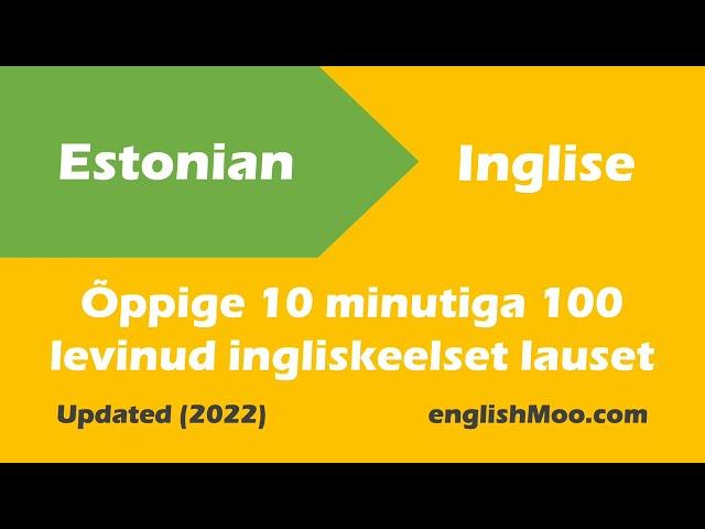 Learn English from Estonian | Tasuta inglise keele tund | Estonian to English | Õpi inglise keelt