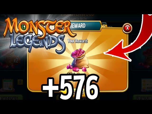 Monster Legends Working 576 Gems Free*  - Treasure Cave Xandrite Spellbound