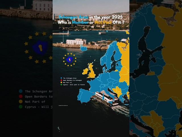 The Schengen Area in 2025! #shorts #europe #eu #map #romania #bulgaria #germany #france #uk#free