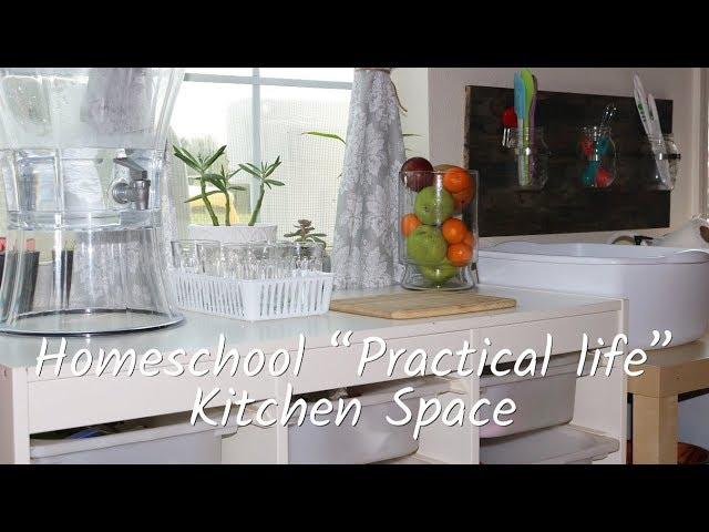 Kids Practical Life Kitchen Set Up l Montessori Inspired