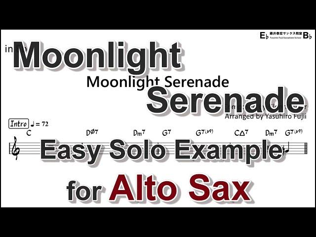 Moonlight Serenade - Easy Solo Example for Alto Sax