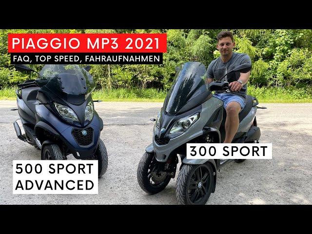 2021 Piaggio MP3 300 Sport & MP3 500 Sport Advanced | FAQ and Top Speed