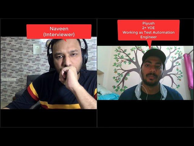 Testing Mock Interview - 2+ Years of Experience (SDET -1 Test Automation) - By Naveen AutomationLabs