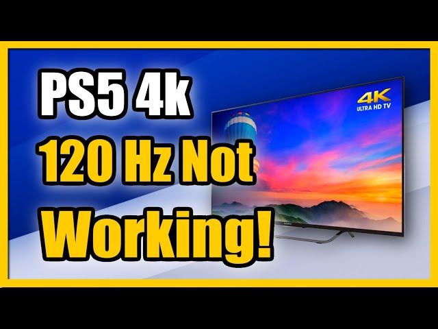 How to FIX 4k HDR Not Supported on PS5 with SONY TV (Enable 4k at 120 Hz)