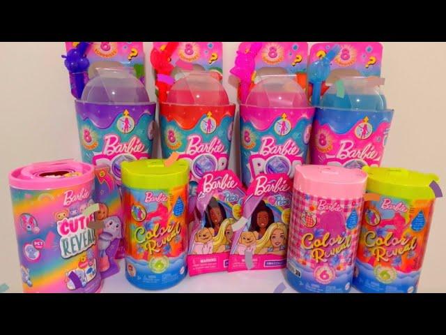 Asmr Huge Slime Barbie POP COLOR REVEAL collection unboxing No talking