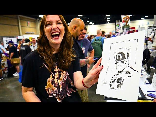 Buying Original Art for our Personal Collection at Heroes Con!