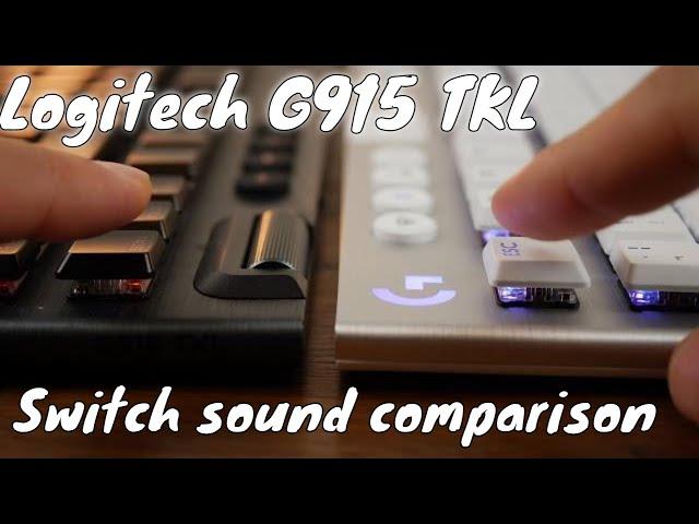 Logitech G915 TKL switch sound test and key actuation differences (GL Clicky vs GL Tactile)