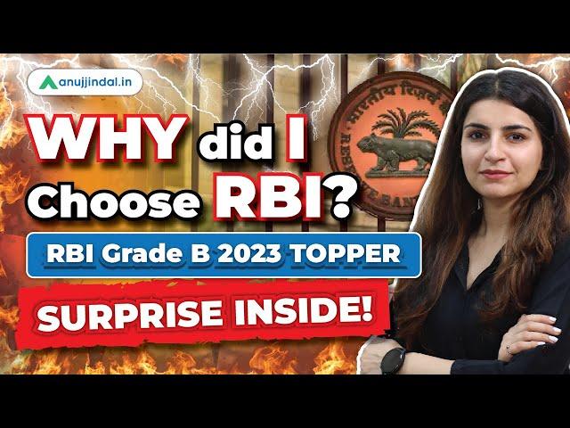 Why Did I Choose RBI | RBI Grade B 2023 Topper | RBI Grade B Preparation Strategy 2024| karnima Maam