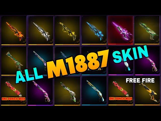 FREE FIRE ALL M1887 SKIN || FREE FIRE ALL M1887 GUN SKIN || ALL M1887 GUN SKIN IN FREE FIRE