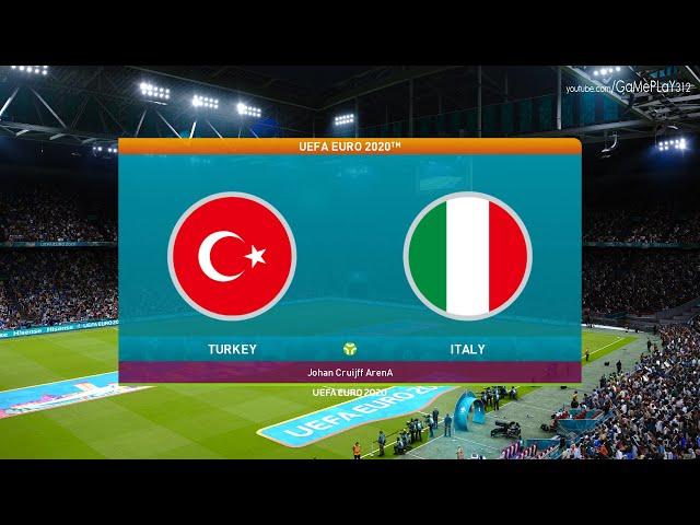 PES 2021 - Turkey vs Italy - UEFA EURO 2020 Gameplay