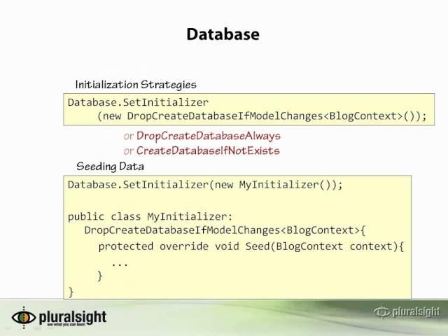 Entity Framework 4.1 Introduction - 15  Database Initialization