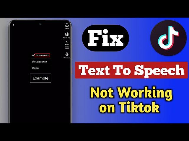 Text To Speech TikTok Not Working || How to Use Text to Speech on TikTok (Siri Voice Tutorial)