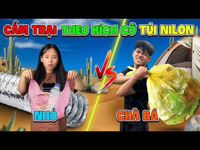 24h Cắm Trại Theo Kích Cỡ Túi Nilong