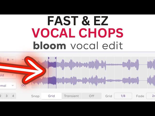 VOCAL CHOPS FAST & EZ - Bloom Vocal Edit VST, AU, AAX, Standalone 250 Vocal Chop Presets