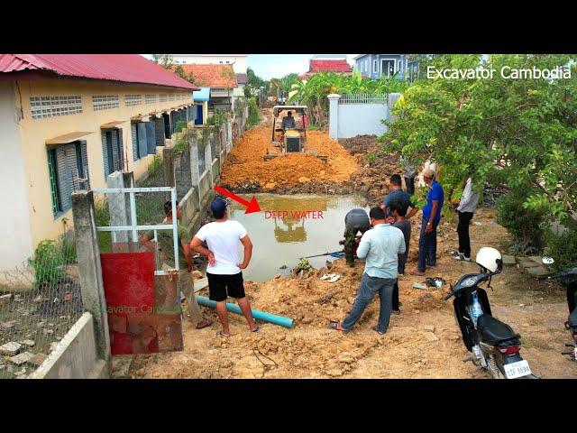 Episode 1 ! Wonderful Project Village Road Making Foundation By Smallest Bulldozer Pushing The Soil